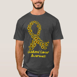 Gelbe Sonnenblume Blüte Kinderkrebs Bewusstsein T-Shirt