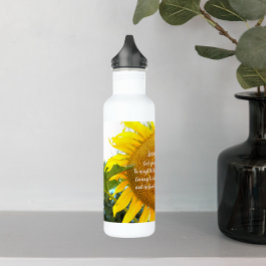 Gelbe Sonnenblume Edelstahlflasche