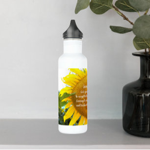 Gelbe Sonnenblume Edelstahlflasche