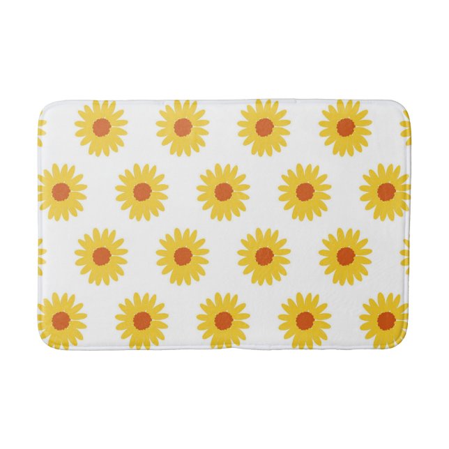 Gelbe Sonnenblume Einfache Blume Muster Badematte (Vorderseite)