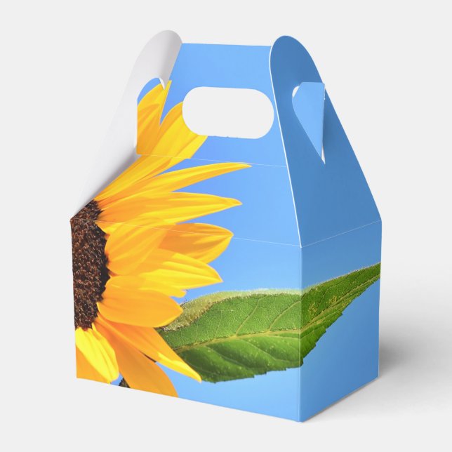 Gelbe Sonnenblume Gefallen oder Geschenkboxen Geschenkschachtel (Vorderseite)