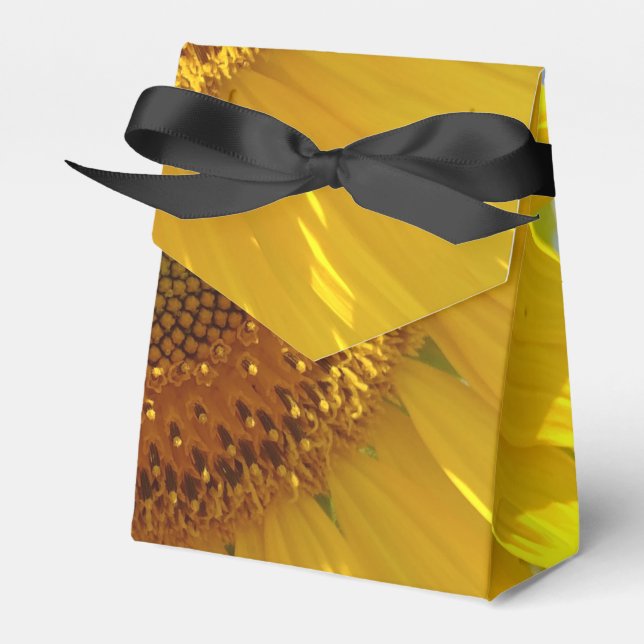 Gelbe Sonnenblume Geschenkschachtel (Vorderseite)