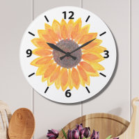Gelbe Sonnenblume Große Uhr