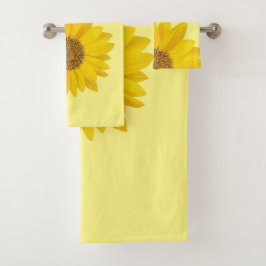 Gelbe Sonnenblume Guten Morgen Sonnenschein Badhandtuch Set