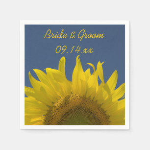 Gelbe Sonnenblume Hochzeit Serviette