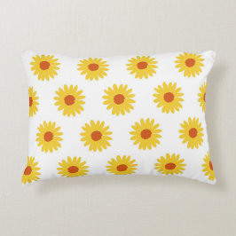 Gelbe Sonnenblume Hübsch Retro Y2K Muster Dekokissen