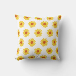 Gelbe Sonnenblume Hübsch Retro Y2K Muster Kissen