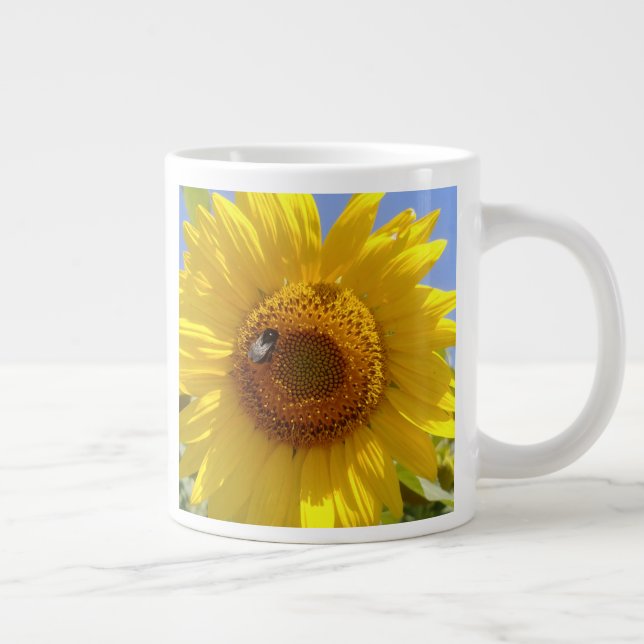 Gelbe Sonnenblume Jumbo-Tasse (Rechts)