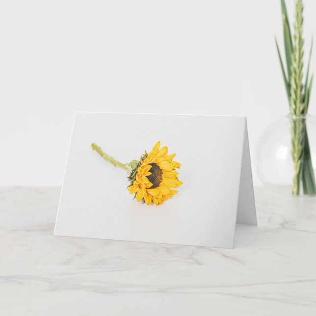 Gelbe Sonnenblume Karte (Vorderseite)