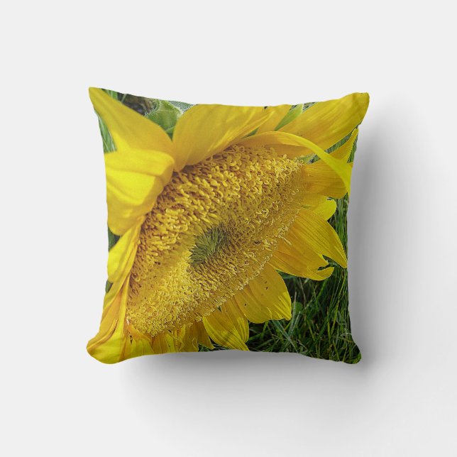 Gelbe Sonnenblume Kissen (Vorderseite)