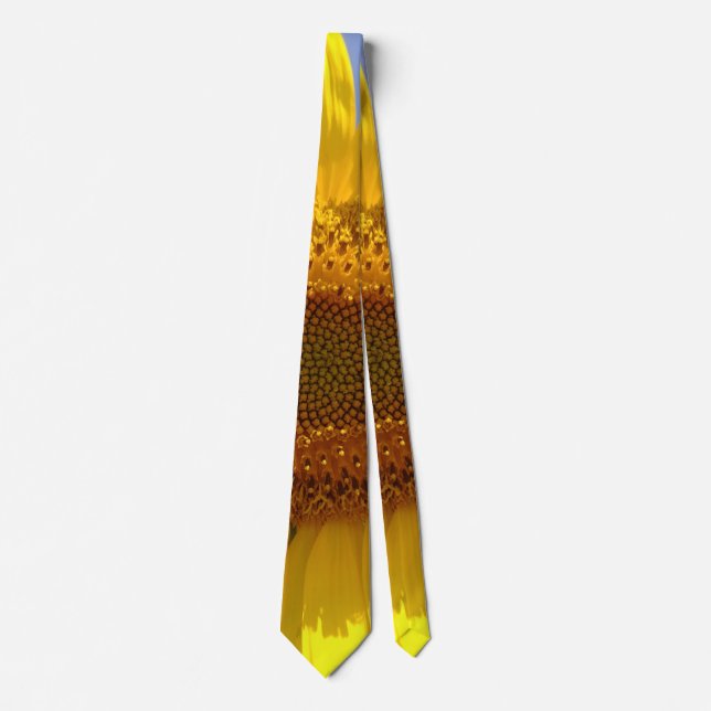 Gelbe Sonnenblume Krawatte (Vorderseite)