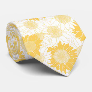 Gelbe Sonnenblume Krawatte