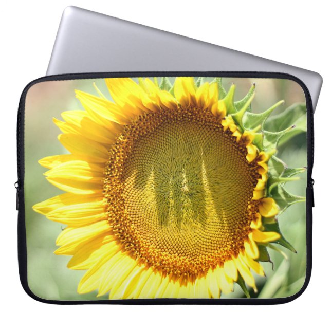 Gelbe Sonnenblume Laptopschutzhülle (Vorderseite)