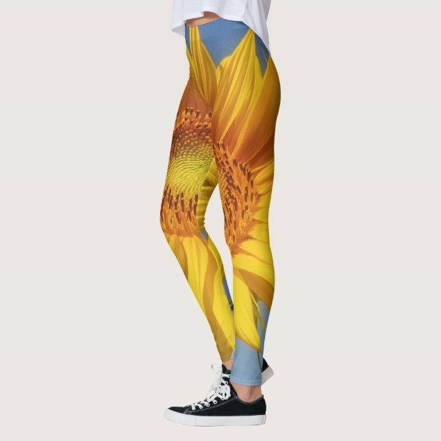 Gelbe Sonnenblume Leggings (Links)