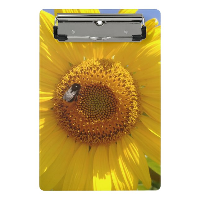 Gelbe Sonnenblume Mini Klemmbrett (Vorderseite)