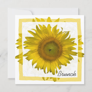 Gelbe Sonnenblume Muttertag Brunch Einladung
