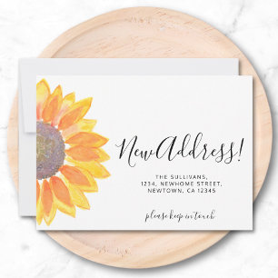 Gelbe Sonnenblume Neue Adressenverschiebung Ankündigung