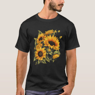Gelbe Sonnenblume Niedlicher Sommer Blume Sonne Bl T-Shirt