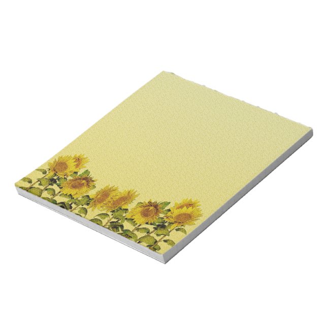 Gelbe Sonnenblume Notepad Notizblock (Rotiert)