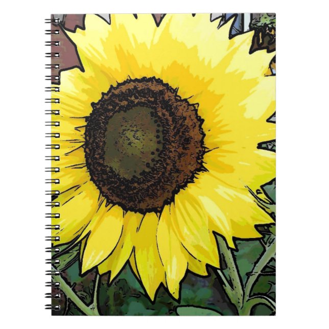 Gelbe Sonnenblume Notizblock (Vorderseite)