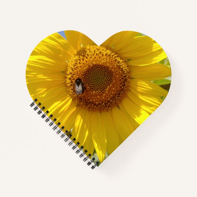 Gelbe Sonnenblume Notizbuch (Vorderseite)