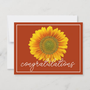 Gelbe Sonnenblume Orange Hintergrund Herzlichen Gl Postkarte