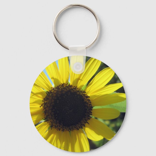 Gelbe Sonnenblume Schlüsselanhänger (Vorderseite)