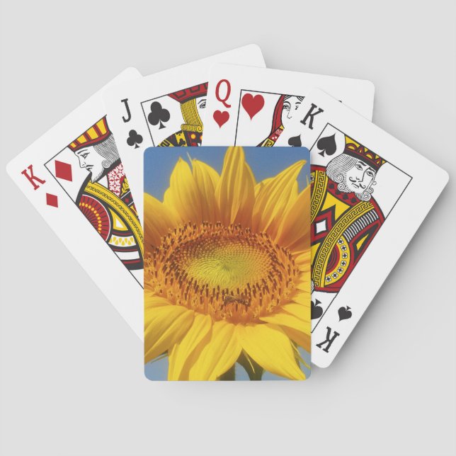 Gelbe Sonnenblume Spielkarten (Rückseite)