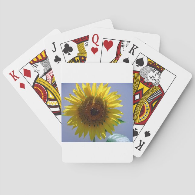 Gelbe Sonnenblume Spielkarten (Rückseite)