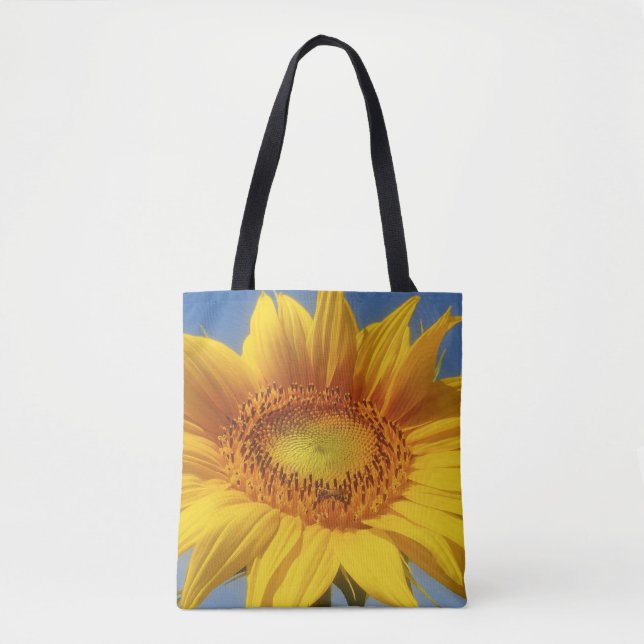 Gelbe Sonnenblume Tasche (Vorderseite)