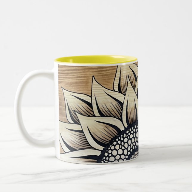 Gelbe Sonnenblume Tasse (Links)