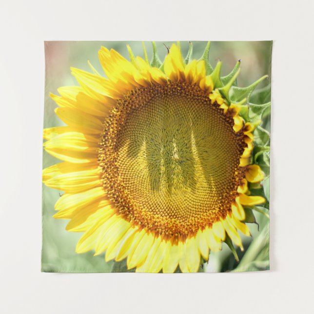 Gelbe Sonnenblume Wandteppich (Vorderseite)