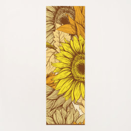 Gelbe Sonnenblume. Yogamatte