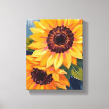 Gelbe Sonnenblumen | Aquarell-Blumenmalerei