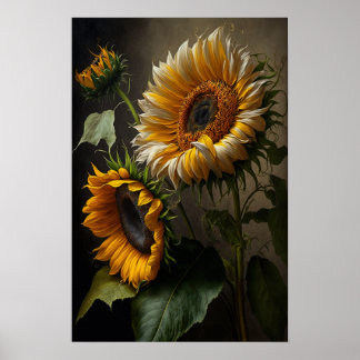 Gelbe Sonnenblumen Art Print Poster