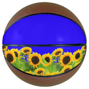 Gelbe Sonnenblumen Basketball