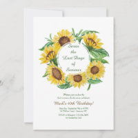 Gelbe Sonnenblumen Einladung