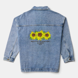 Gelbe Sonnenblumen Freude an der Lord Scripture Jeansjacke