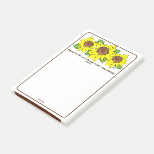 Gelbe Sonnenblumen Freude in den Lord Post-it Note Post-it Klebezettel