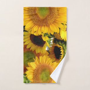 Gelbe Sonnenblumen frisch vom Bauers-Markt Handtuch