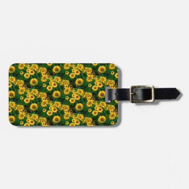 Gelbe Sonnenblumen Gepäckanhänger (Vorderseite horizontal)