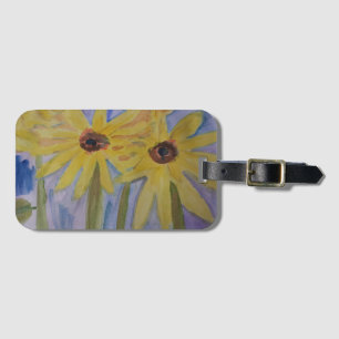 Gelbe Sonnenblumen-Gepäckanhänger Gepäckanhänger