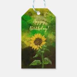 Gelbe Sonnenblumen Geschenkanhänger