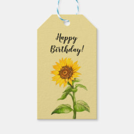 Gelbe Sonnenblumen Geschenkanhänger