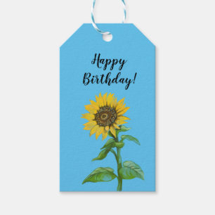 Gelbe Sonnenblumen Geschenkanhänger