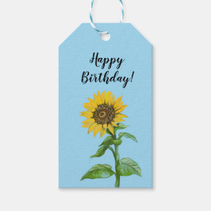 Gelbe Sonnenblumen Geschenkanhänger