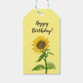 Gelbe Sonnenblumen Geschenkanhänger