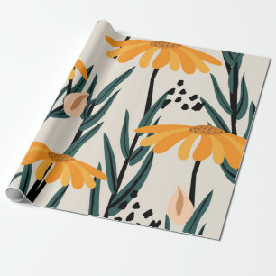Gelbe Sonnenblumen Geschenkpapier