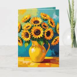 Gelbe Sonnenblumen | Haben Sie einen schönen Gebur Karte