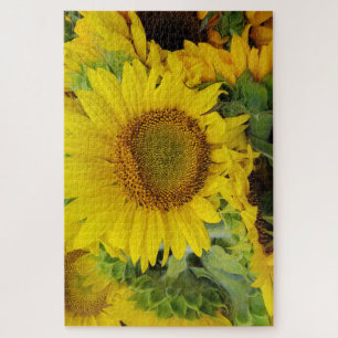 Gelbe Sonnenblumen im Sommer